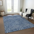 thumbnail image 1 of Addison Rugs Chantille Indoor/Outdoor Transitional Swirls Navy Washable Rectangle Rug, 9' x 12', 1 of 6