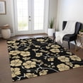 thumbnail image 1 of Addison Rugs Chantille Indoor/Outdoor Transitional Floral Black Washable Rectangle Rug, 10' x 14', 1 of 6