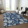 thumbnail image 1 of Addison Rugs Chantille Indoor/Outdoor Transitional Floral Navy Washable Rectangle Rug, 2'6" x 3'10", 1 of 6