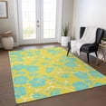 thumbnail image 1 of Addison Rugs Chantille Indoor/Outdoor Transitional Floral Yellow Washable Rectangle Rug, 8' x 10', 1 of 6