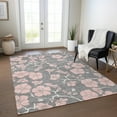 thumbnail image 1 of Addison Rugs Chantille Indoor/Outdoor Transitional Floral Gray Washable Rectangle Rug, 2'6" x 3'10", 1 of 6