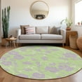 thumbnail image 1 of Addison Rugs Chantille Indoor/Outdoor Transitional Floral Mint Washable Round Rug, 8' x 8', 1 of 6