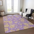 thumbnail image 1 of Addison Rugs Chantille Indoor/Outdoor Transitional Floral Purple Washable Rectangle Rug, 10' x 14', 1 of 6