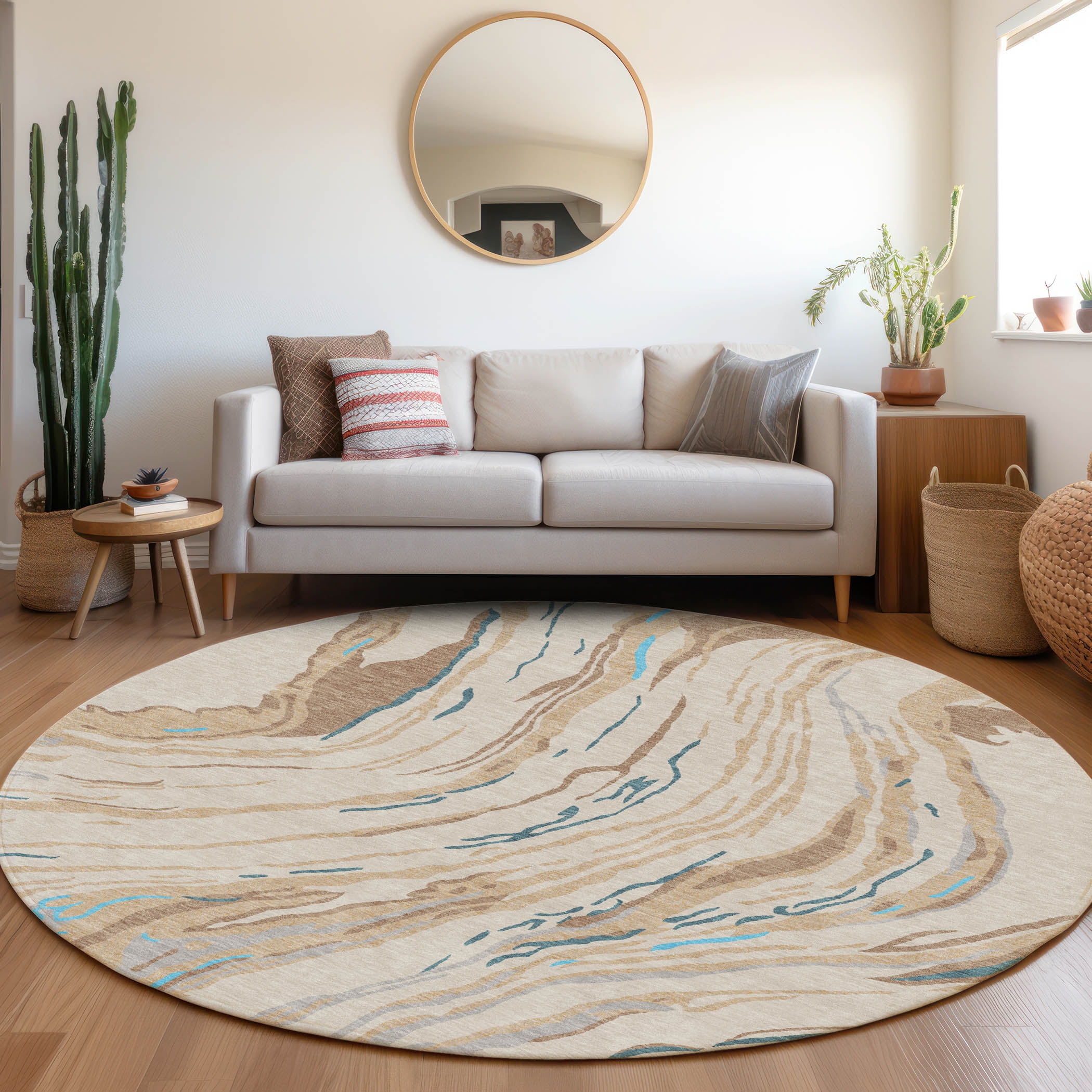 Addison Rugs Chantille Indoor/Outdoor Transitional Swirls Beige ...
