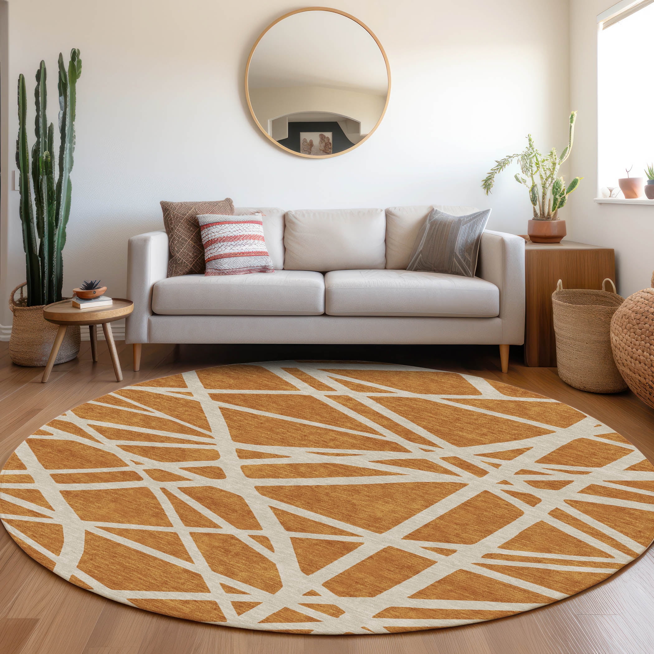 Addison Rugs Chantille Indoor/Outdoor Transitional Geometric Copper ...