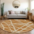 thumbnail image 1 of Addison Rugs Chantille Indoor/Outdoor Transitional Geometric Copper Washable Round Rug, 8' x 8', 1 of 6