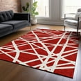 thumbnail image 1 of Addison Rugs Chantille Indoor/Outdoor Transitional Geometric Red Washable Rectangle Rug, 2'6" x 3'10", 1 of 6