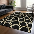 thumbnail image 1 of Addison Rugs Chantille Indoor/Outdoor Transitional Circles Black Washable Rectangle Rug, 9' x 12', 1 of 6