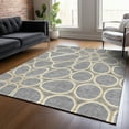 thumbnail image 1 of Addison Rugs Chantille Indoor/Outdoor Transitional Circles Gray Washable Rectangle Rug, 8' x 10', 1 of 6