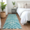 thumbnail image 1 of Addison Rugs Chantille Indoor/Outdoor Transitional Geometric, Abstract Teal Washable Runner Rug, 2'3" x 7'6", 1 of 6