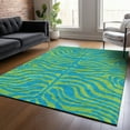 thumbnail image 1 of Addison Rugs Chantille Indoor/Outdoor Transitional Animal Print Teal Washable Rectangle Rug, 2'6" x 3'10", 1 of 6