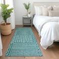 thumbnail image 1 of Addison Rugs Chantille Indoor/Outdoor Transitional Geometric Teal Washable Runner Rug, 2'3" x 7'6", 1 of 6