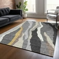 thumbnail image 1 of Addison Rugs Chantille Indoor/Outdoor Transitional Waves Gray Washable Rectangle Rug, 8' x 10', 1 of 6