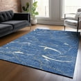 thumbnail image 1 of Addison Rugs Chantille Indoor/Outdoor Transitional Lines Blue Washable Rectangle Rug, 5' x 7'6", 1 of 6