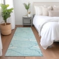 thumbnail image 1 of Addison Rugs Chantille Indoor/Outdoor Transitional Lines Aqua Washable Runner Rug, 2'3" x 7'6", 1 of 6