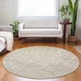 thumbnail image 1 of Addison Rugs Chantille Indoor/Outdoor Transitional Squares Beige Washable Round Rug, 8' x 8', 1 of 6