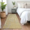 thumbnail image 1 of Addison Rugs Chantille Indoor/Outdoor Transitional Squares Gold Washable Runner Rug, 2'3" x 7'6", 1 of 6