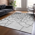 thumbnail image 1 of Addison Rugs Chantille Indoor/Outdoor Transitional Squares Gray Washable Rectangle Rug, 2'6" x 3'10", 1 of 6