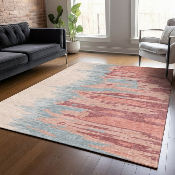 Addison Rugs Chantille Indoor/Outdoor Transitional Abstract Coral Washable Rectangle Rug, 3' x 5'