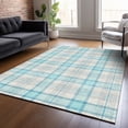 thumbnail image 1 of Addison Rugs Chantille Indoor/Outdoor Transitional Geometric, Abstract Aqua Washable Rectangle Rug, 10' x 14', 1 of 6