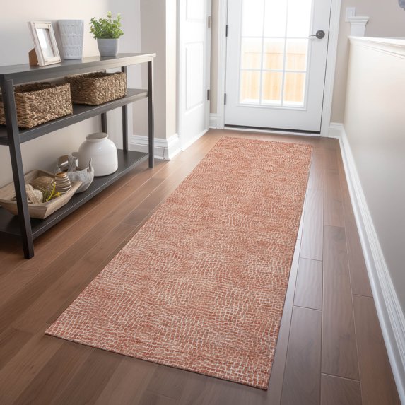 Addison Rugs Chantille Indoor/Outdoor Transitional Geometric Copper Washable Runner Rug, 2'3" x 7'6"