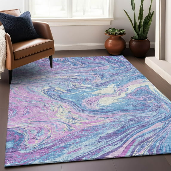 Addison Rugs Chantille Indoor/Outdoor Transitional Geometric, Abstract Sky Washable Rectangle Rug, 3' x 5'