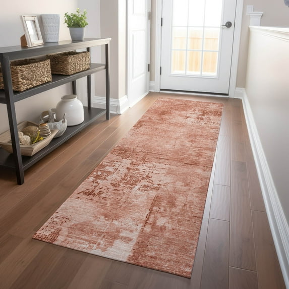 Addison Rugs Chantille Indoor/Outdoor Transitional Abstract Paprika Washable Runner Rug, 2'3" x 7'6"
