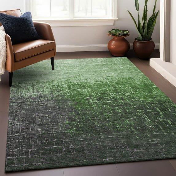 Addison Rugs Chantille Indoor/Outdoor Transitional Ombre Green Washable Rectangle Rug, 10' x 14'
