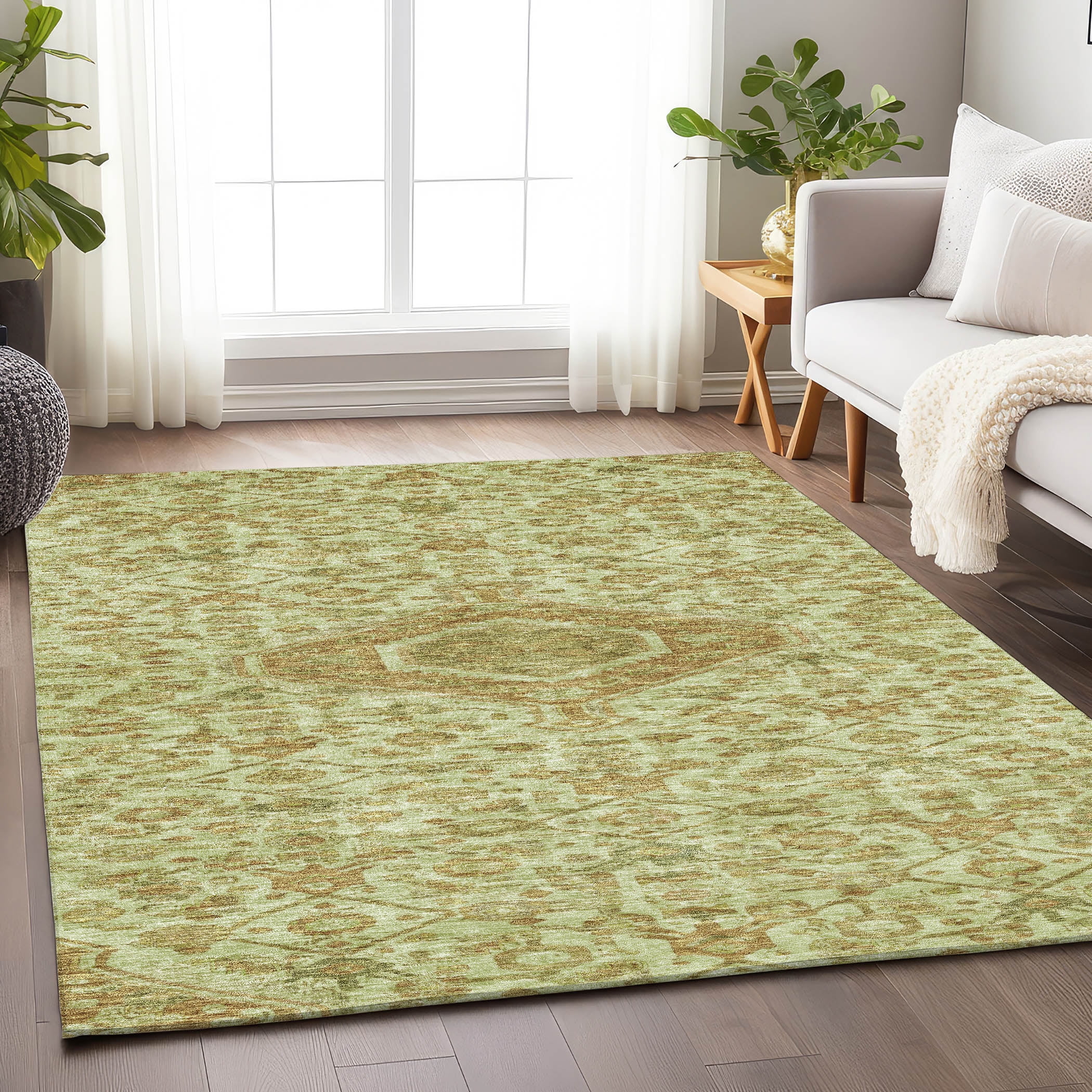 Addison Rugs Chantille ACN1225 Sage 5' x 7'6" Indoor/Outdoor, Machine