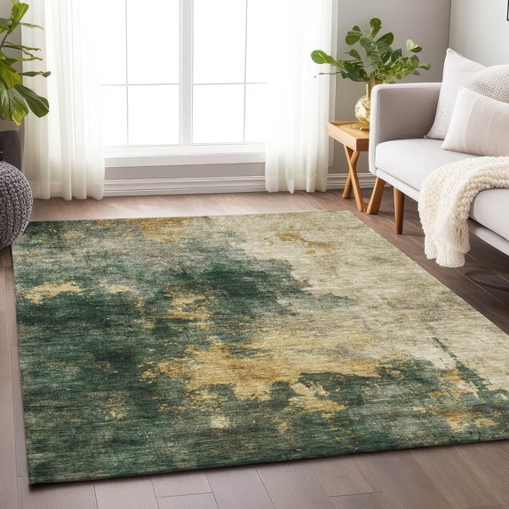 Addison Rugs Chantille Indoor/Outdoor Transitional Abstract Fern Washable Rectangle Rug, 3' x 5'