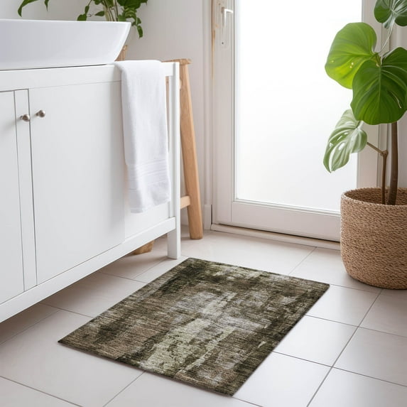 Addison Rugs Chantille Indoor/Outdoor Transitional Modern Brown Washable Rectangle Rug, 1'8" x 2'6"