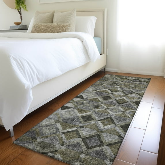 Addison Rugs Chantille Indoor/Outdoor Transitional Geometric Gray Washable Runner Rug, 2'3" x 7'6"