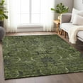 thumbnail image 1 of Addison Rugs Chantille Indoor/Outdoor Transitional Damask Olive Washable Rectangle Rug, 3' x 5', 1 of 6