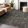thumbnail image 1 of Addison Rugs Chantille Indoor/Outdoor Transitional Floral Navy Washable Rectangle Rug, 3' x 5', 1 of 6