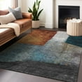 thumbnail image 1 of Addison Rugs Chantille Indoor/Outdoor Transitional Squares Copper Washable Rectangle Rug, 5' x 7'6", 1 of 6