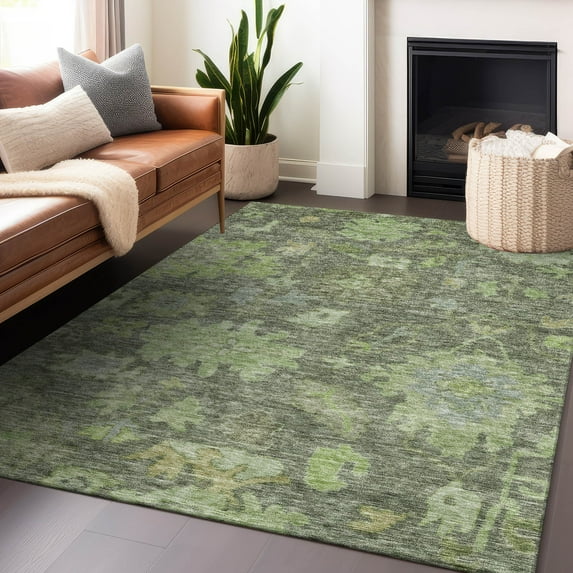Addison Rugs Chantille Indoor/Outdoor Traditional Global Fern Washable Rectangle Rug, 9' x 12'