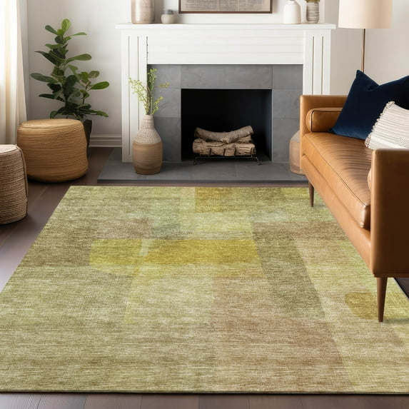 Addison Rugs Chantille Indoor/Outdoor Transitional Modern Gold Washable Rectangle Rug, 3' x 5'