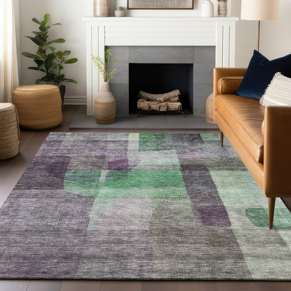 Addison Rugs Chantille Indoor/Outdoor Transitional Modern Purple Washable Rectangle Rug, 9' x 12'