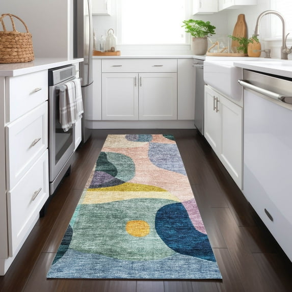 Addison Rugs Chantille Indoor/Outdoor Transitional Contemporary Green Washable Runner Rug, 2'3" x 7'6"