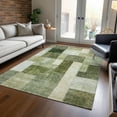 thumbnail image 1 of Addison Rugs Chantille Indoor/Outdoor Transitional Squares Sage Washable Rectangle Rug, 5' x 7'6", 1 of 6