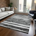 thumbnail image 1 of Addison Rugs Chantille Indoor/Outdoor Transitional Stripes Charcoal Washable Rectangle Rug, 10' x 14', 1 of 6