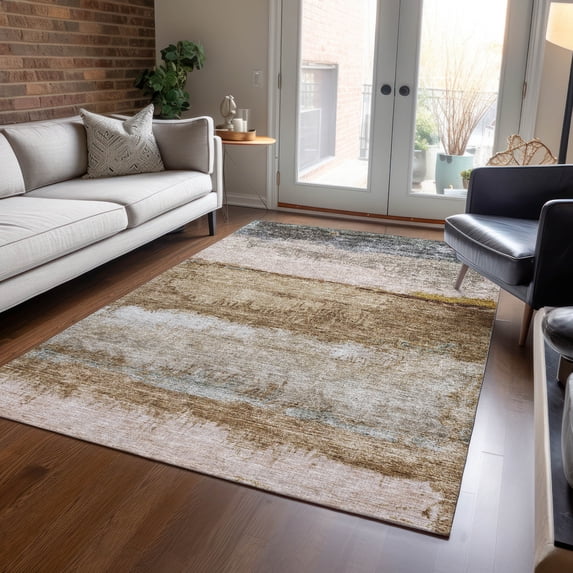 Addison Rugs Chantille Indoor/Outdoor Transitional Abstract Beige Washable Rectangle Rug, 8' x 10'