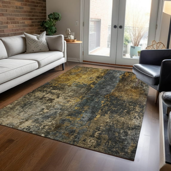 Addison Rugs Chantille Indoor/Outdoor Transitional Abstract Gray Washable Rectangle Rug, 2'6" x 3'10"