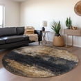 thumbnail image 1 of Addison Rugs Chantille Indoor/Outdoor Transitional Abstract Charcoal Washable Round Rug, 8' x 8', 1 of 6