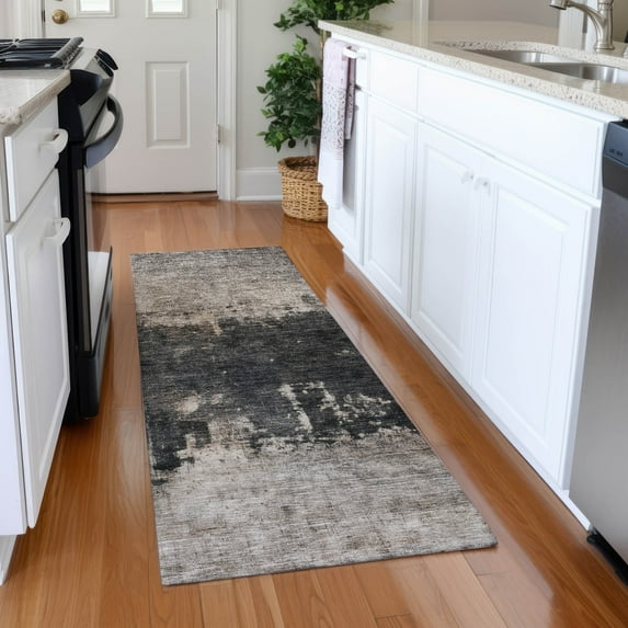 Addison Rugs Chantille Indoor/Outdoor Transitional Abstract Taupe Washable Runner Rug, 2'3" x 7'6"
