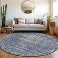 thumbnail image 1 of Addison Rugs Chantille Indoor/Outdoor Transitional Geometric, Abstract Navy Washable Round Rug, 8' x 8', 1 of 6