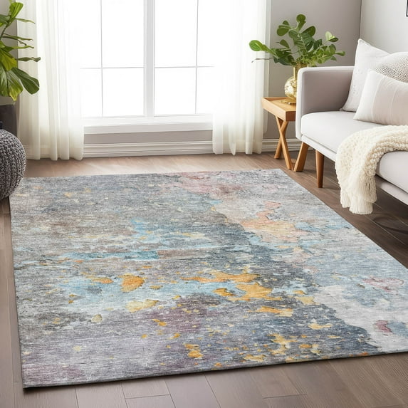 Addison Rugs Chantille Indoor/Outdoor Transitional Abstract Granite Washable Rectangle Rug, 8' x 10'