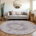 thumbnail image 1 of Addison Rugs Chantille Indoor/Outdoor Traditional Global Purple Washable Round Rug, 8' x 8', 1 of 6