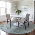 thumbnail image 1 of Addison Rugs Chantille Indoor/Outdoor Traditional Global Teal Washable Round Rug, 8' x 8', 1 of 6