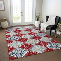 Addison Rugs Chantille Indoor/Outdoor Transitional Formal Red Washable Rectangle Rug, 10' x 14'